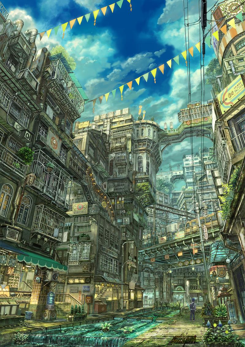 超美二次元风景壁纸:唯美天空,云海,幻境全都有,喜欢收藏吧