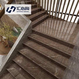汇心陶 别墅室内楼梯台阶砖480x1200 大理石楼梯砖梯级砖阶梯砖
