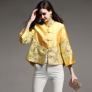 class=h>女装 /span>中国风唐装女少女盘扣 span class=h>上衣 /span>