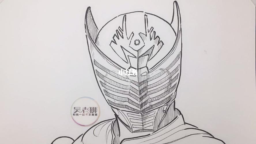 线描简笔动漫假面骑士龙骑_动漫_线描_动漫分享_文化