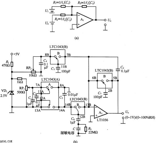采用开关电容的湿度/电压转换电路图_电路图