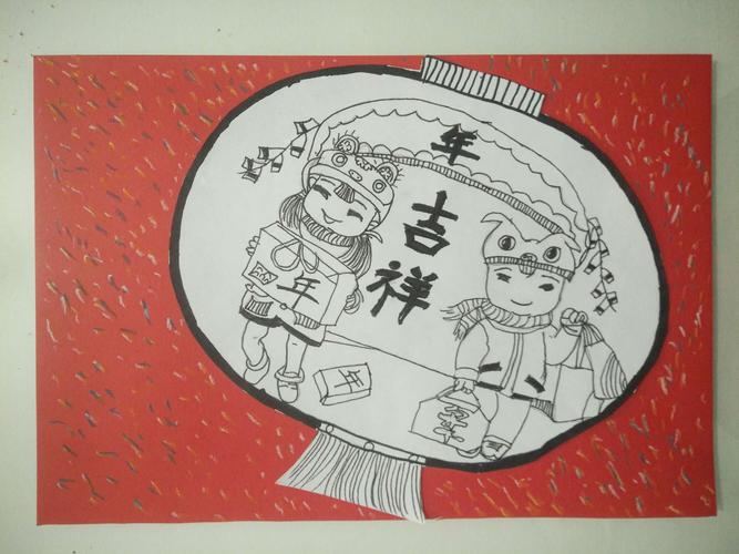 线描——灯笼