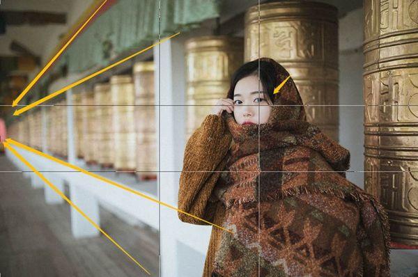 1,延长线加黄金分割点头图