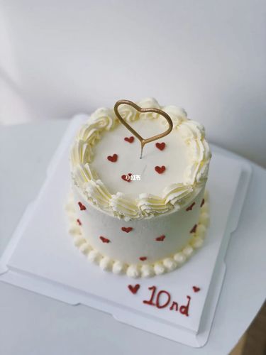 10周年纪念日蛋糕_蛋糕_纪念日_奶油霜_手绘_美食_美食展示_创意美食