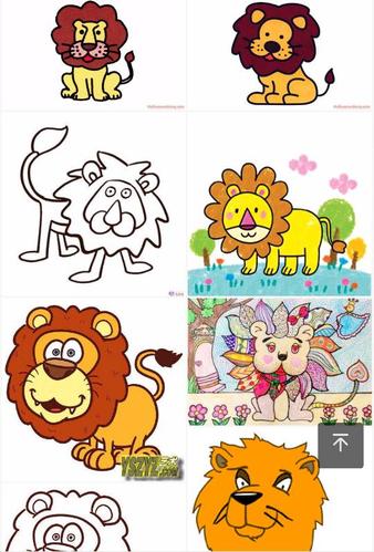 简笔画狮子涂色什么颜色