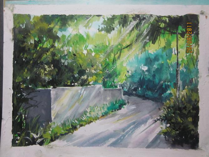 哪位有漂亮的水粉风景画,给几张吧!视频也行,数量不在