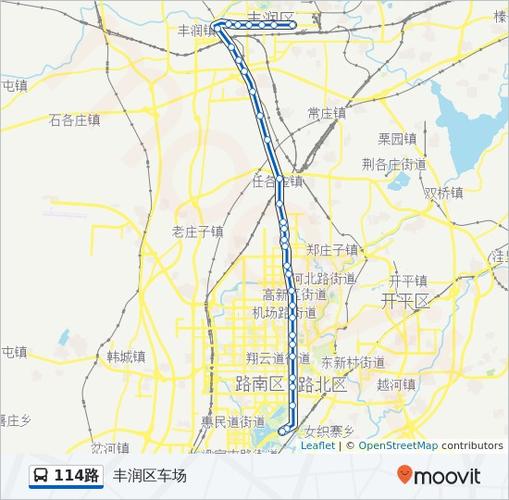公交114路的线路图
