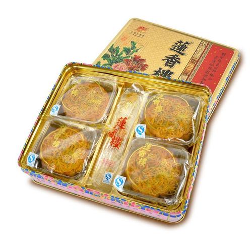 [莲蓉第一家]莲香楼蛋黄纯正白莲蓉月饼礼盒装特价包邮