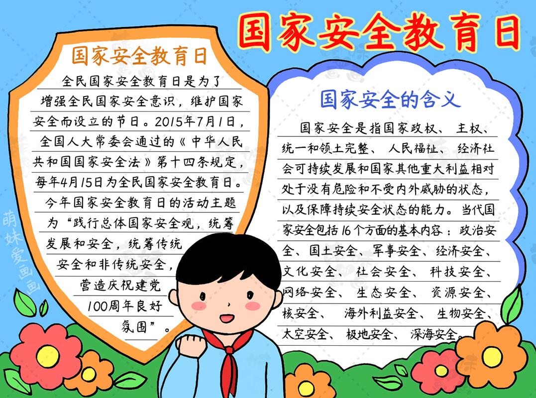 最后可以根据国家安全教育日的主题来收集一些资料,书写在手抄报上.