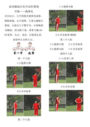 武术操旭日东升动作要领.doc 9页