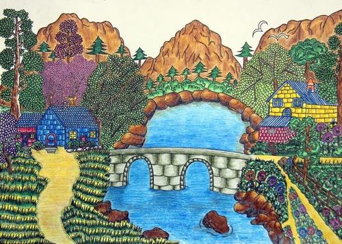 家乡风景画 风景画作品小说大全_家乡风景画简单又漂亮