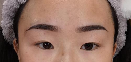 纹眉第一天
