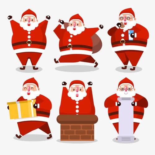 有趣的卡通圣诞老人