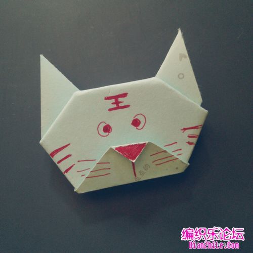正方形纸折小老虎头的方法图解