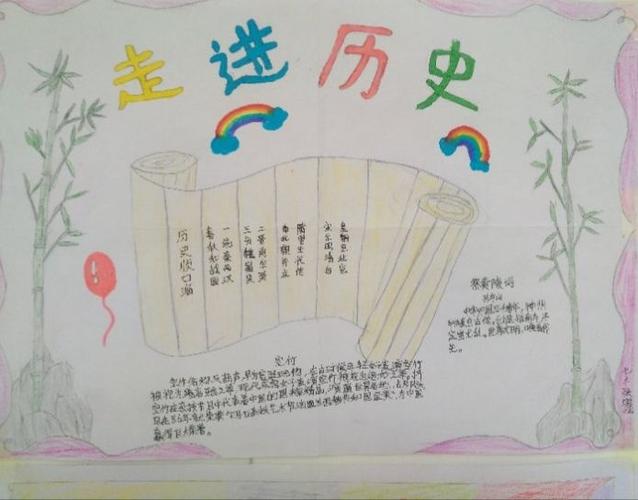 走进历史--东坝初中手抄报展