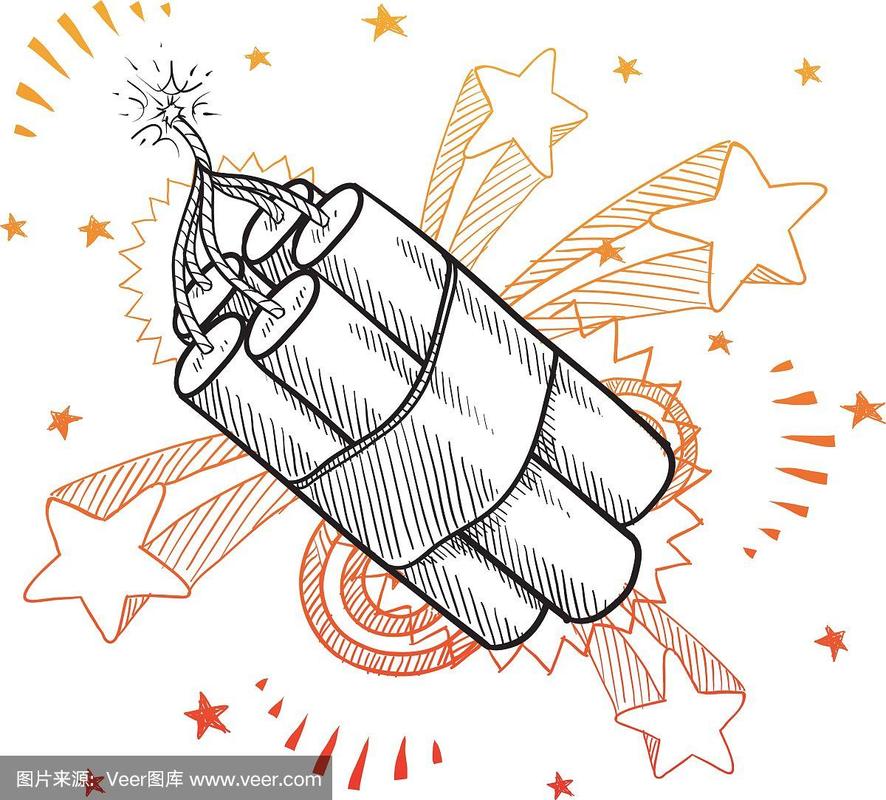 乱画,炸药,钢笔画,矢量,铅笔