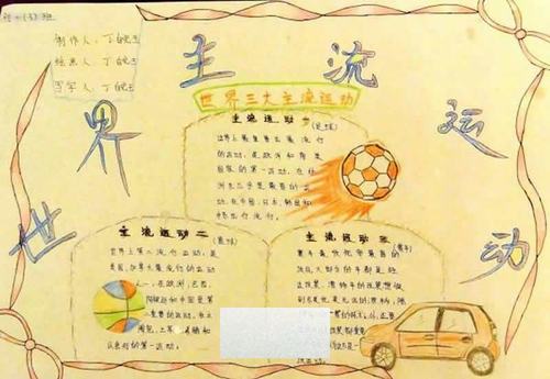 简单的小学生田径手抄报图片