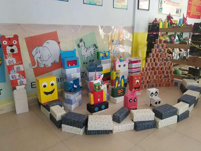 智慧岛幼儿园教师创意鞋盒制作 写美篇 幼儿园玩具或者自制工艺品是