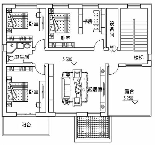 高颜值二层带庭院欧式小别墅设计图纸农村自建房设计