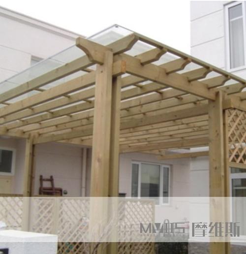 木制遮阳棚 车库 葡萄架特价订制 花架 户外防腐木