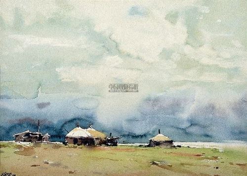 蒙古包 纸本 水彩 - 91190 - 中国油画·雕塑·版画 - 2013年华艺淘珍