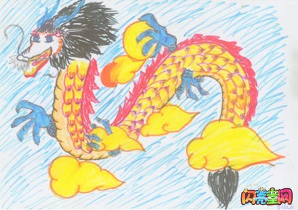 龙的儿童画作品图片大全