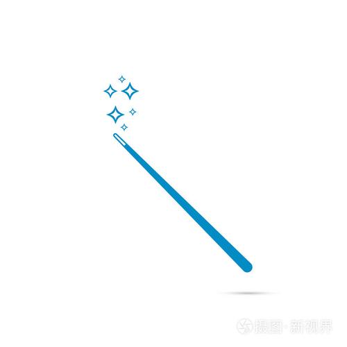 与星星和火花的魔术棒