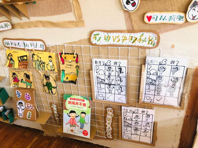 大班大玩家主题墙—跳绳课程_跳绳_幼儿园环创_幼儿园