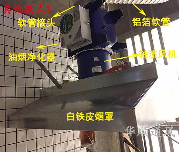 商用镀锌白铁皮油烟罩饭店酒店厨房排烟罩强力吸油烟机风管道热销