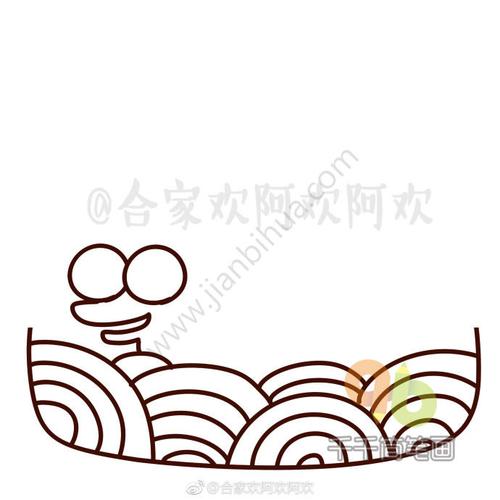 赛龙舟简笔画步骤图