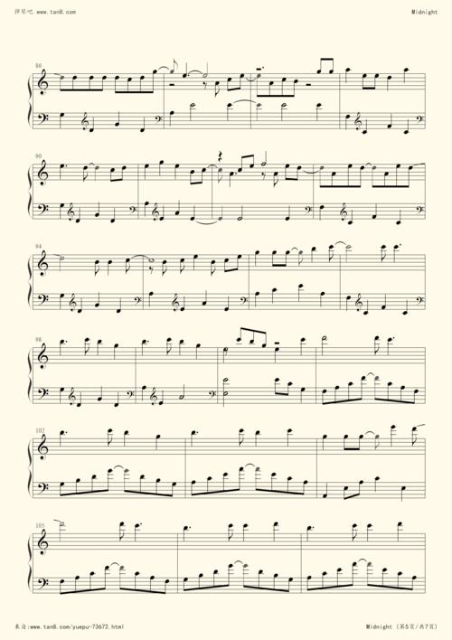 midnight 独奏-凯瑟喵小提琴谱