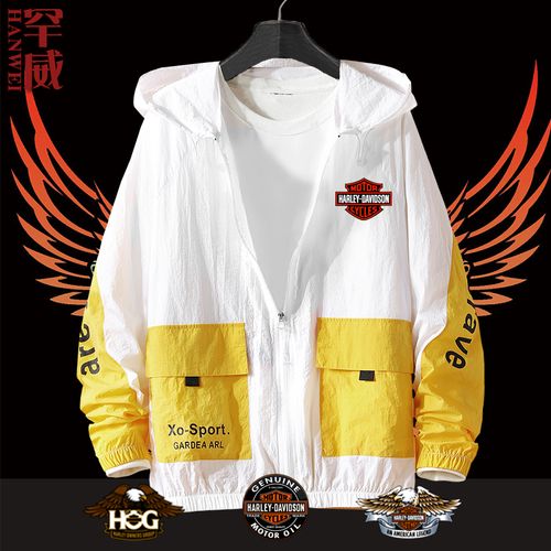 哈雷戴维森harleydavidson哈雷摩托车机车骑行防晒衣服男薄款外套