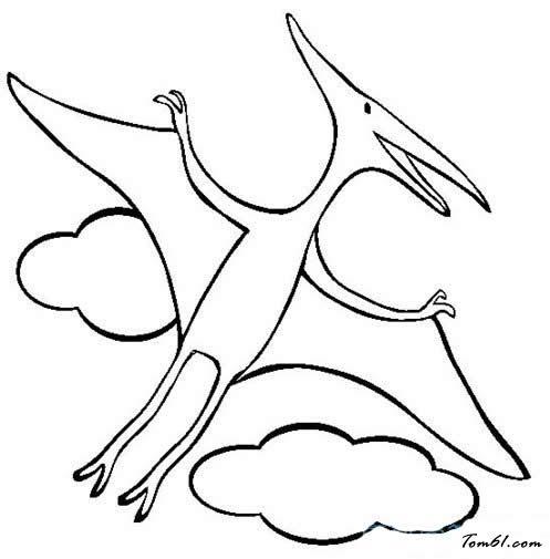 翼龙的简笔画横版
