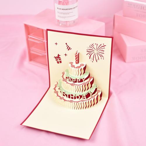 十岁成长礼手工少女心可爱立体贺卡手工小明信片新年儿童diy生日