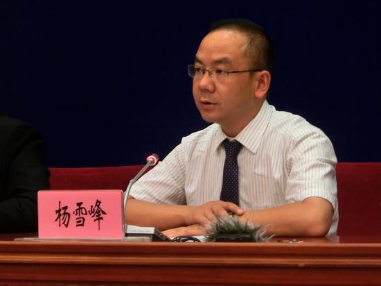 云南楚丰新材料集团有限公司董事长杨雪峰作新闻发布