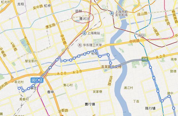 闵行20路经过漕河泾有哪些时间点