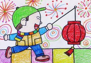 过新年的儿童简笔画