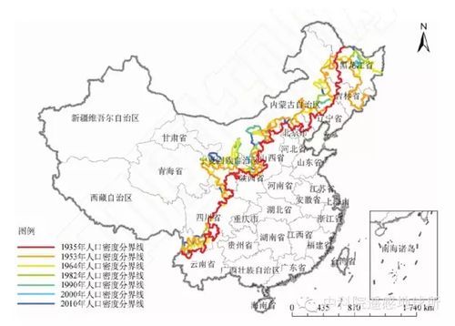近80年来中国大陆地区人口密度分界线的变化分析