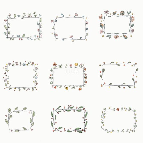 原创手绘 | 手帐花边边框,手帐排版_手帐_手绘_简笔画