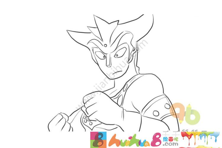 帅气的雷欧奥特曼简笔画怎么画简笔画教程_绘画吧-画画