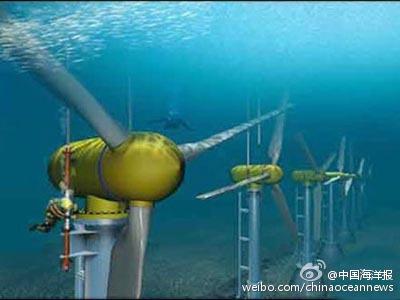图为波浪能发电装置