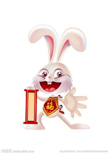 收集与兔子有关的两种颜色的喜庆,可爱,欢乐,春节类的图片