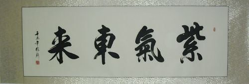 真迹绘新书法定制定做代写 字画 70cm * 210 紫气东来