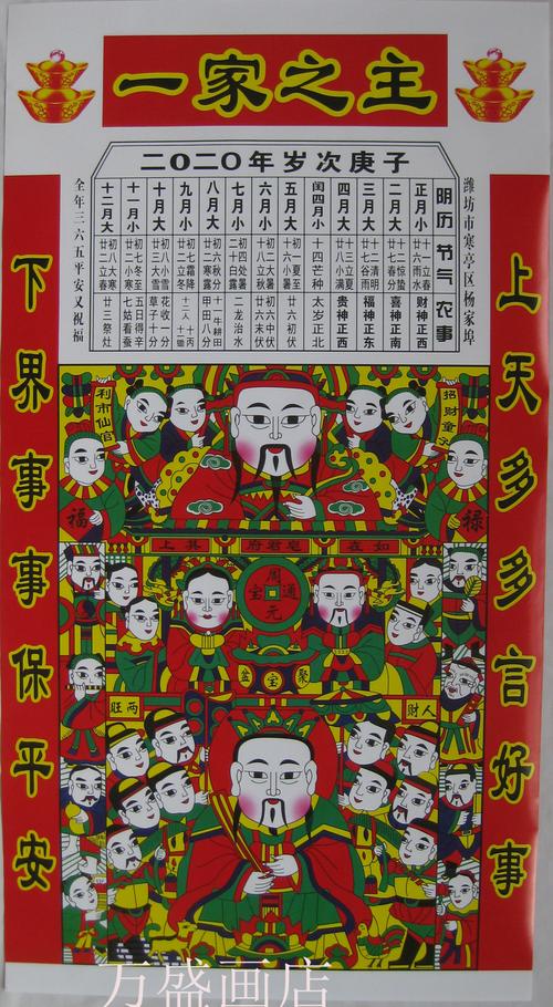 灶王爷年画灶神年画贴纸年货2021年牛年新款灶神贴纸年画包邮