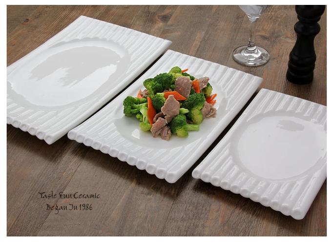 陶瓷竹排船盘 适合酒店餐厅家用 创意菜盘 异形鱼盘 中餐热菜盘子