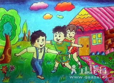 快乐童年图片儿童画手抄报 快乐童年手抄报