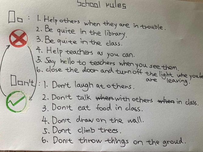 school rules优秀作业