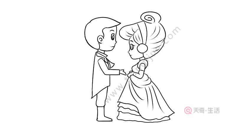 公主和王子简笔画教程,简单又漂亮,家长可收藏备用