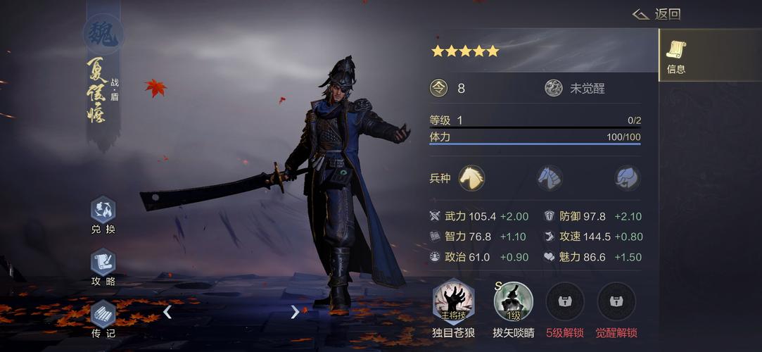 鸿图之下夏侯淳属性与羁绊大全