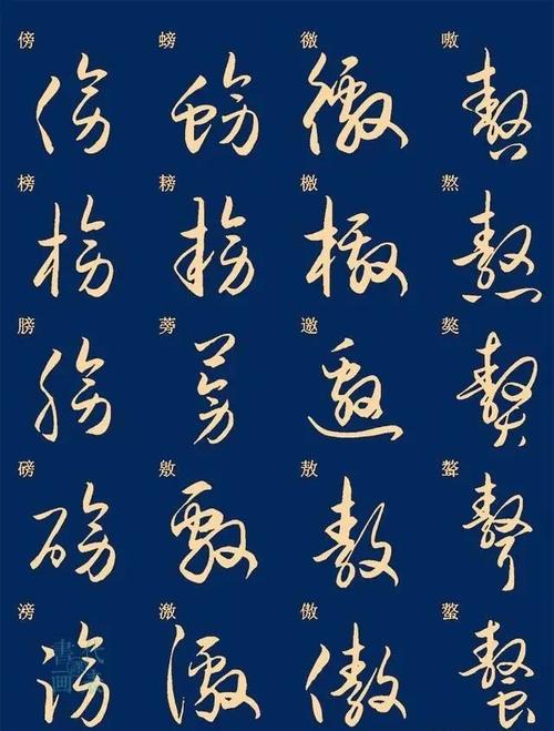 25篇常用汉字的草书笔法字汇楷书对照示意书友可抵临池三年